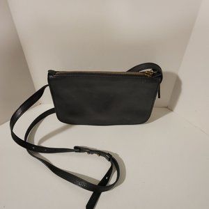 J. Crew Madewell Small Black Crossbody Leather Bag Purse